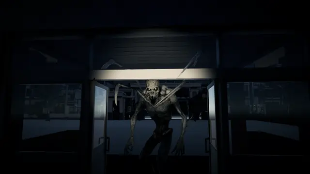 A gaunt figure in the school's entrance